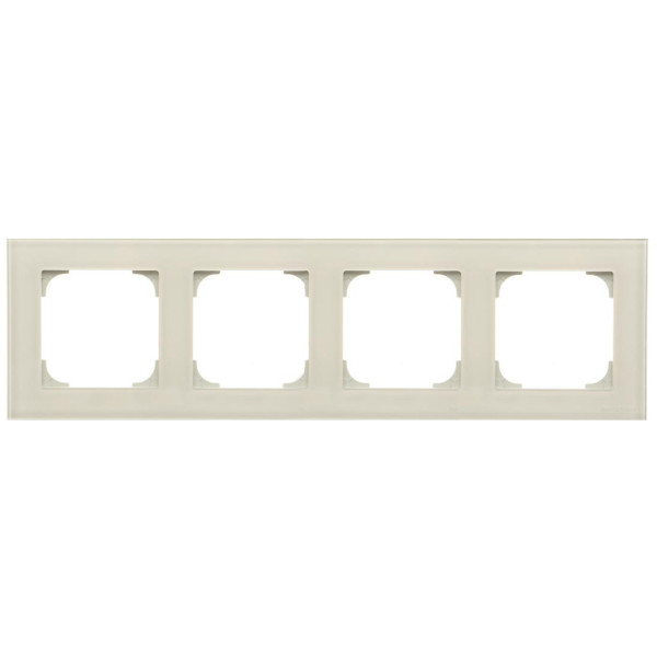 Чотиримісна рамка ABB Sky 2CLA857400A3001 8574 CB (біле скло)