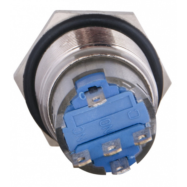 Кнопка Аско-Укрем TYJ 19-271 1NO+1NC 24В з підсвічуванням жовта (A0140010137) - фото №1