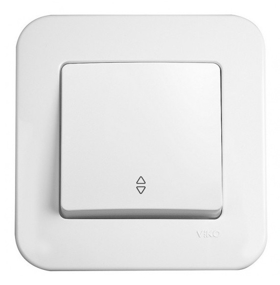 Выключатель проходной белый VIKO Rollina