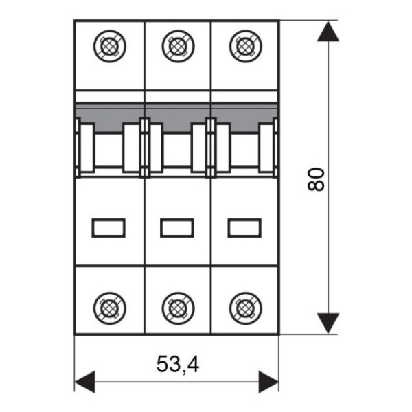 Автоматичний вимикач Schrack BM017304 10кА 4А 3P C - фото №3