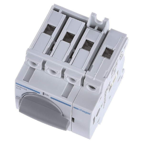 Рубильник Hager HAB403 4P 32А - фото №4