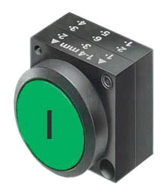 Зелена кнопка пружинна Schrack MST14010