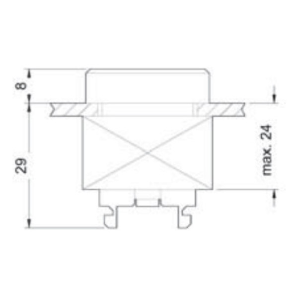 Зелена кнопка пружинна Schrack MST14010 - фото №1