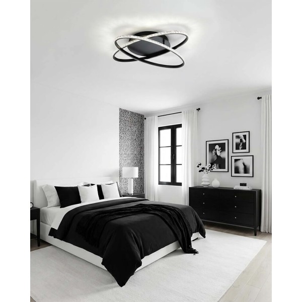 Люстра Goldlux 336729 Diana LED 1x34W 4000K 4500Lm IP20 чорна - фото №1