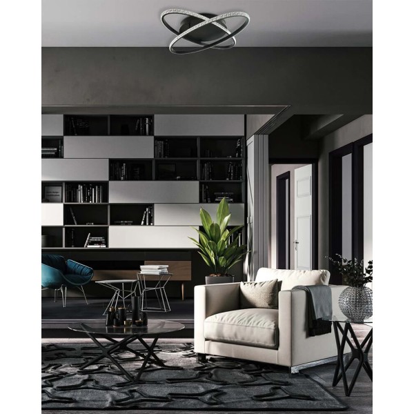 Люстра Goldlux 336729 Diana LED 1x34W 4000K 4500Lm IP20 чорна - фото №2