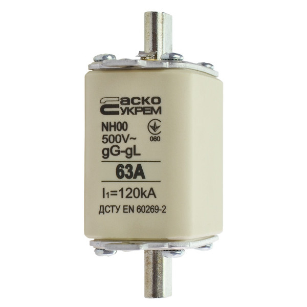 Запобіжник Аско-Укрем NH00 63A gG (A0050010013) - фото №2