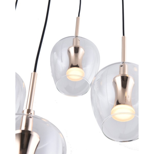 Люстра Zuma Line 5905316668195 Nelson LED 11x33W 3000K 3900Lm IP20 золотая - фото №2