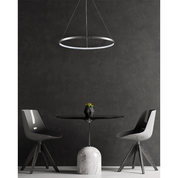 Подвесной светильник, люстра Goldlux 330000 Lea 1 Led 1x20W 4000K 2600Lm IP20 Срібло - фото №4