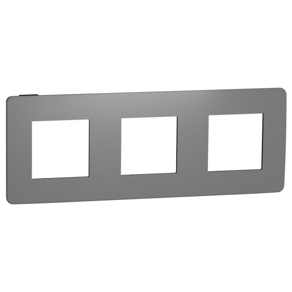 Трехпостовая рамка Schneider Electric NU280622 (дымчато-серый/антрацит)