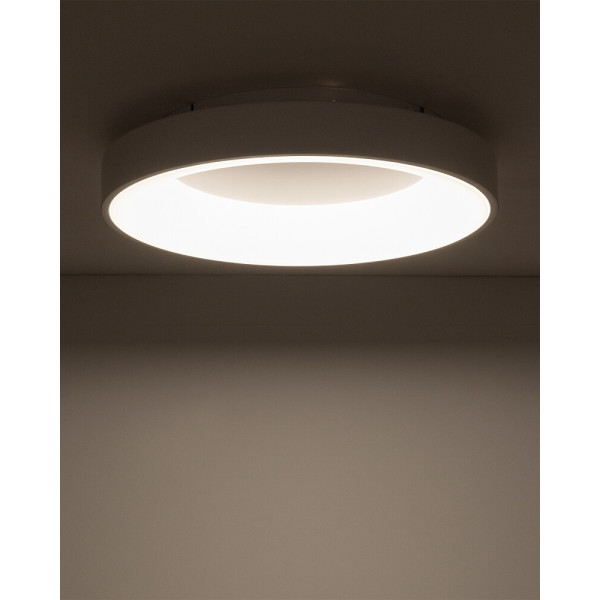 Потолочный светильник Nowodvorski 11201 Nikki Round LED 1x48W 3000K 4200Lm IP20 белый - фото №1