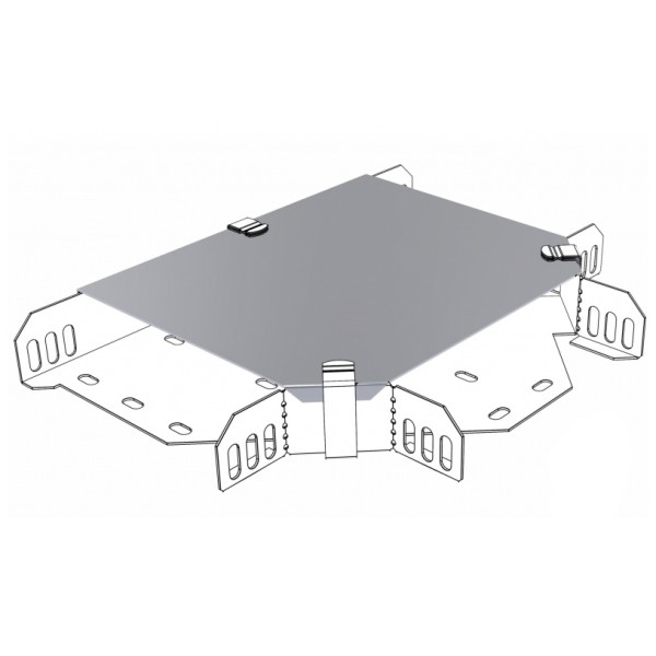 Кришка на Т-подібний горизонтальний відгалужувач METAKSAN KKT 50 10 PG 500мм 1мм - фото №1