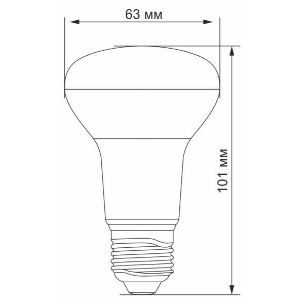 Светодиодная лампа Videx R63e E27 9Вт 4100K (VL-R63e-09274) - фото №2