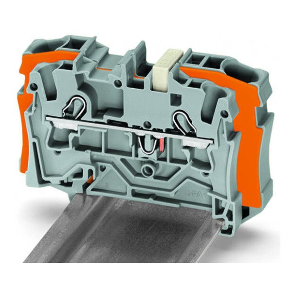 Кінцева пластина Wago 2002-1392 до триконтактної клеми (помаранчева) - фото №1