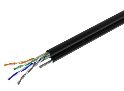 Кабель зовнішній КППт-ВП UTP кат.5е 4х2х0,51 24 AWG поліетилен, з тросом