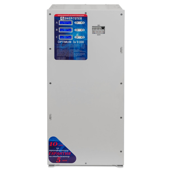 Стабілізатор напруги Укртехнологія Optimum НСН-3x9000 (3x50А) - фото №1