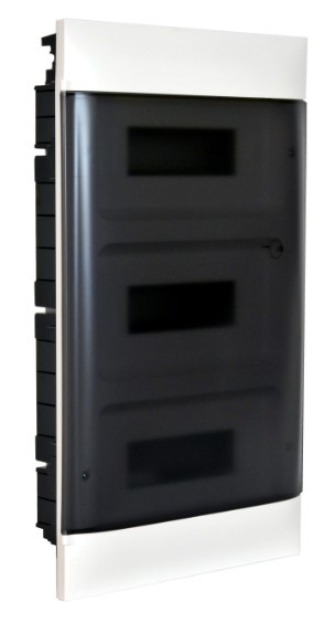 Встроенный пластиковый щиток Legrand Practibox S на 36 модулей (дымчатые двери)