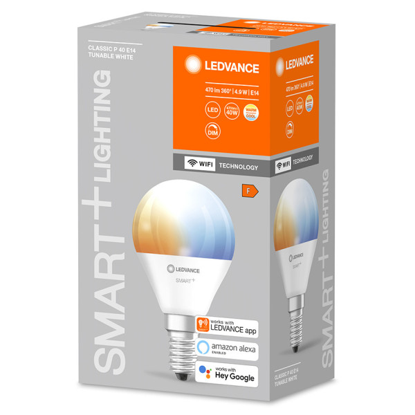 Диммируемая лампа Ledvance Smart WiFi P40 5W/827 230V TW FR E14 4х1 LEDV (4058075485617) - фото №4