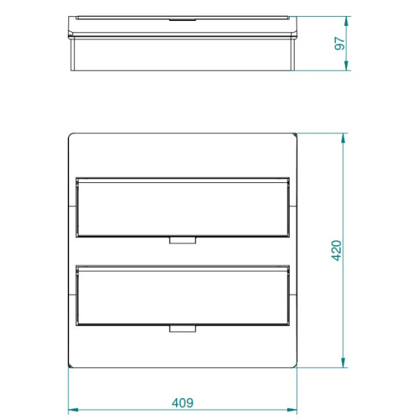 Настенный щиток Elektro Plast 2407-01-RN 2/18 N + PE) ELEGANT IP40 (2407-01) - фото №1