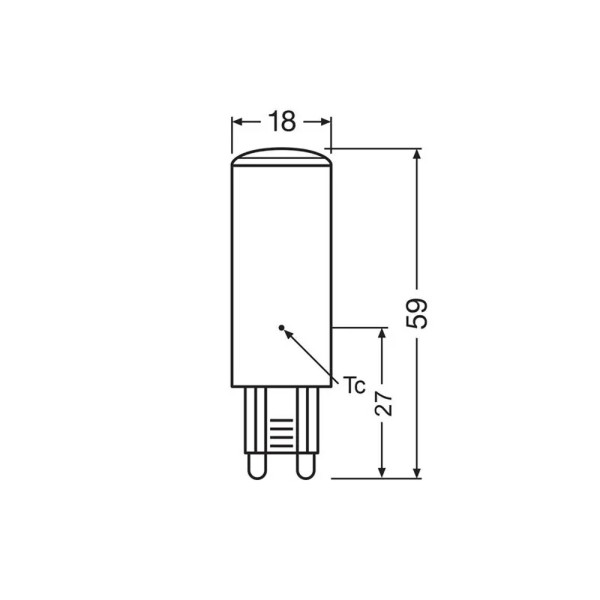 Світлодіодна лампочка Osram 4058075840522 LED PIN60 G9 1x4.9W 2700K 806Lm IP20 - фото №3