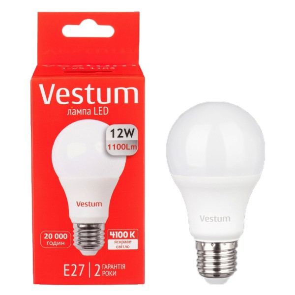 Лампа LED Vestum 12Вт 4100K E27 - фото №1
