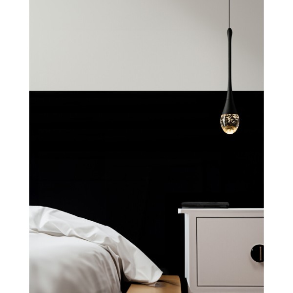 Подвесной светильник, люстра Azzardo AZ6005 Dalma LED 1x4W 3000K 320Lm IP20 черный - фото №1