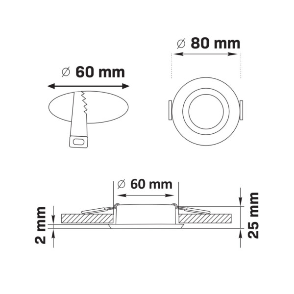 Точковий світильник Goldlux 323323 Febe GU10 1x8W IP20 BK - фото №4