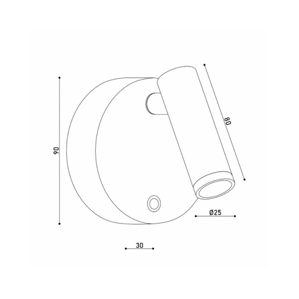 Бра, настінний світильник Kloodi WA-ENOA78 5V Enoa Led 1x6W 3000K-6000K IP20 Wh - фото №3