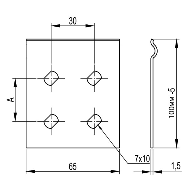 Сполучна пластина DKC GTO H100, оцинкована DKC - фото №1