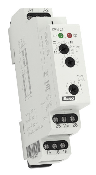 Реле затримки запуску зірка-трикутник CRM-2T/230V, ELKOep