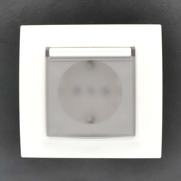 Розетка ELBI ZENA белая 1-я с заземлением с крышкой без рамки ( 609-010200-218 ) - фото №6