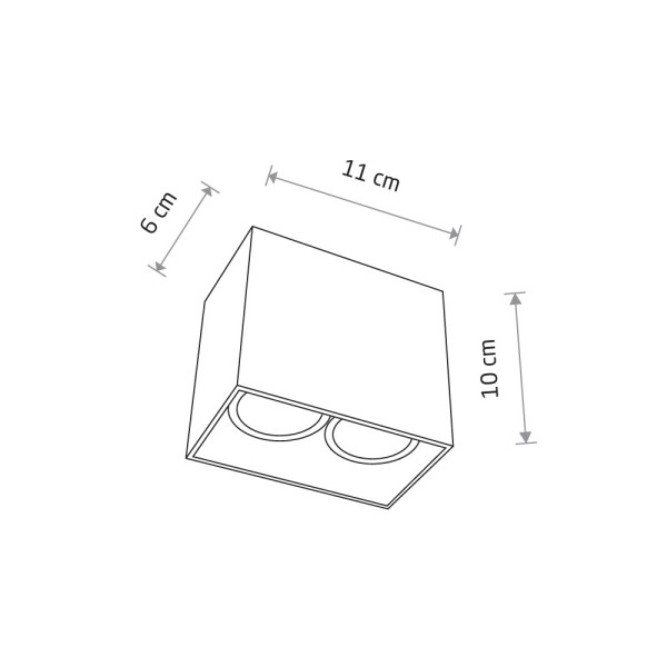 Точечный светильник Nowodvorski 9384 Gap GU10 2x10W IP20 черный - фото №1