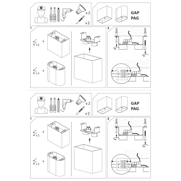 Точечный светильник Nowodvorski 9384 Gap GU10 2x10W IP20 черный - фото №2