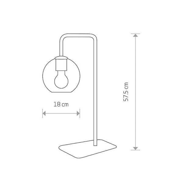 Настільна лампа Nowodvorski 9308 Monaco E27 1x60W IP20 Чорна - фото №1