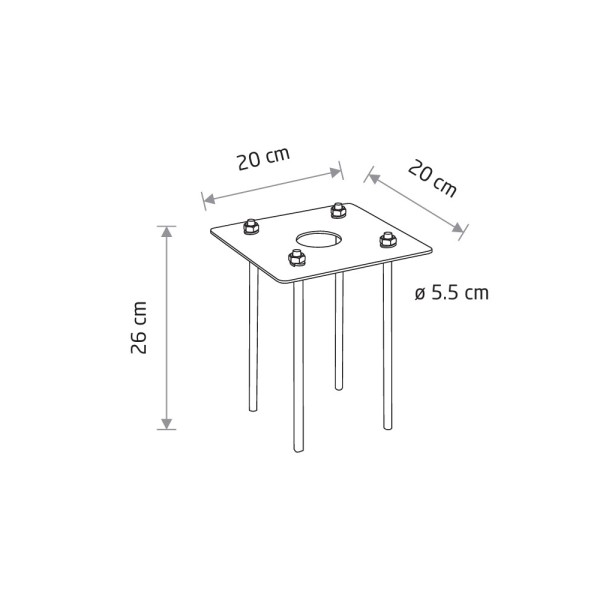 Основание к светильнику Nowodvorski 8795 Pathway никелевой - фото №1