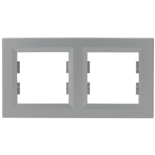 Рамка двойная алюминий Asfora, EPH5800261