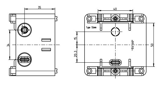 Монтажна коробка Spelsberg KD 1 70/47 (sp37004701) IP20 прихованого монтажу - фото №1