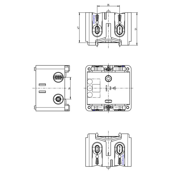 Монтажна коробка Spelsberg KD 1 70/47 (sp37004701) IP20 прихованого монтажу - фото №2