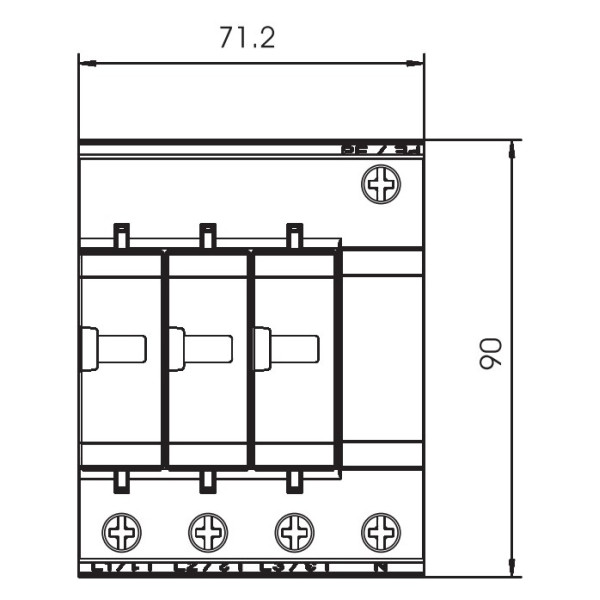 Ограничитель перенапряжений OBO Bettermann (5093654) Тип I+II V50-B+C 3+NPE - фото №1