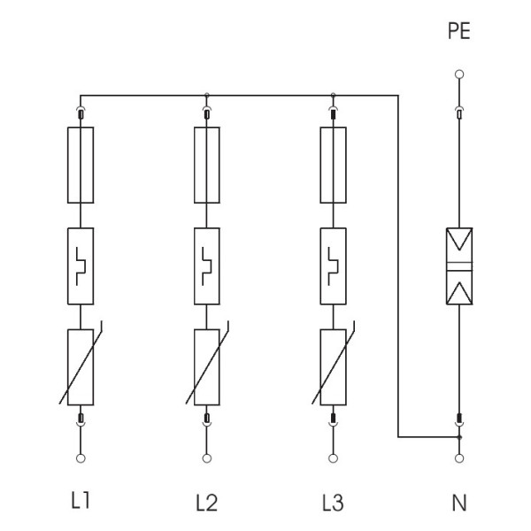 Ограничитель перенапряжений OBO Bettermann (5093654) Тип I+II V50-B+C 3+NPE - фото №3