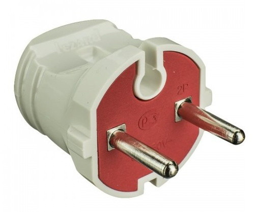 Електрична вилка TNSy В 16 євро без заземлення біла (TNSy5000069)