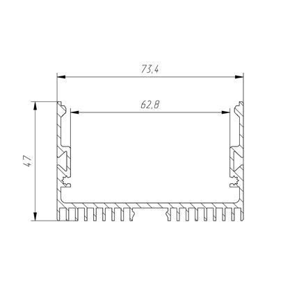 LED-профіль підвісний, 2 метра (ЛС70_2) - фото №1
