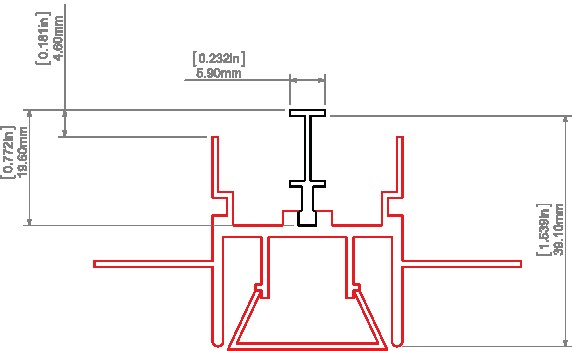 LED-профіль KLUS FOLHAK, 1 метр - фото №1