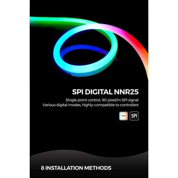Гибкий неон COLORS 48V IP65 14,4W 950Lm 4000K (NNR25-20M-NW) - фото №6