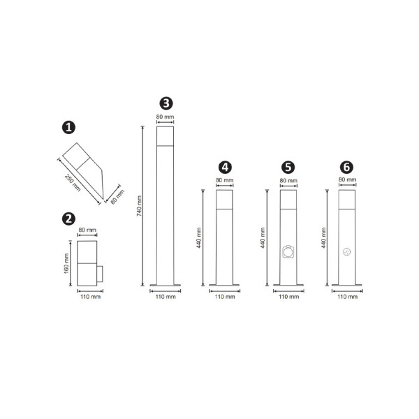 Вуличний світильник Goldlux 304612 New york E27 1x12W IP44 GR - фото №4