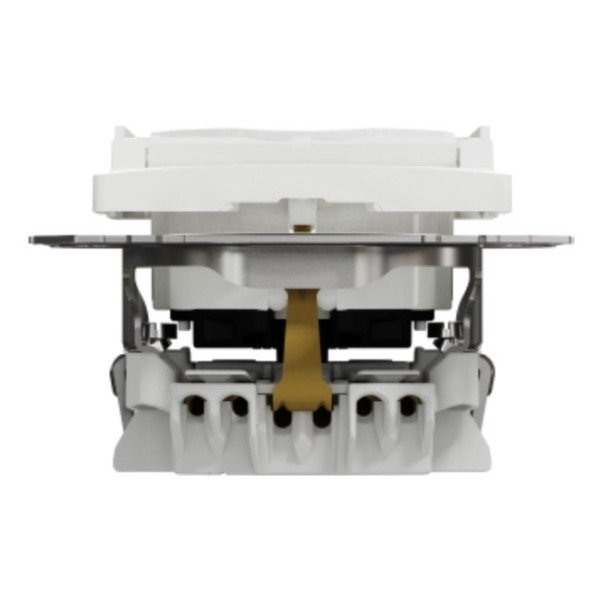 Розетка Schneider Electric Sedna Design & Elementsс заземлением шторками и крышкой белая SDD111024 - фото №4