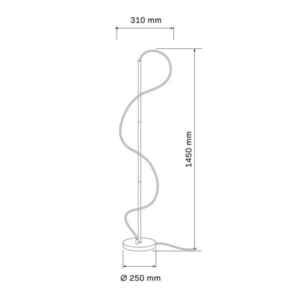Торшер Goldlux 330185 Emma LED 1x36W 4000K 4300Lm IP20 черный - фото №3
