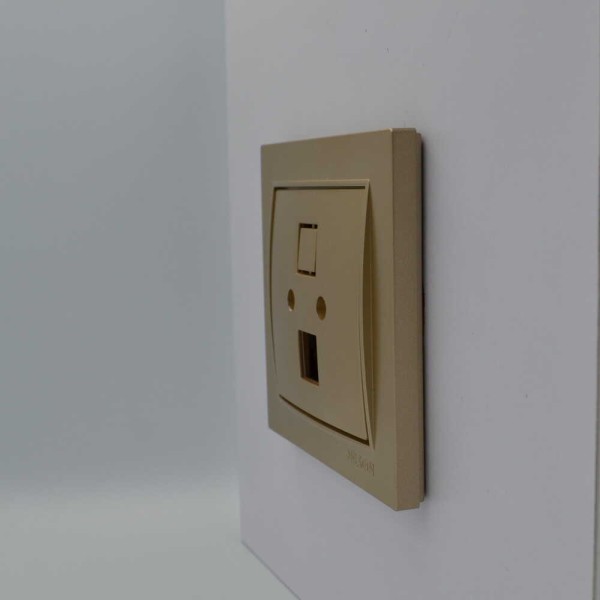 Розетка Nilson Thor золото комп'ютерна без модуля ( 27151042 ) - фото №2