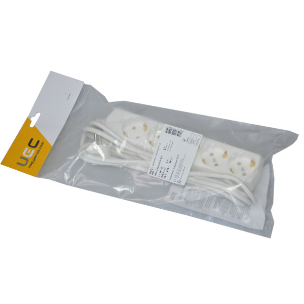 Подовжувач UEC ECO П05 5 місць 2P+PE/3м 3х1мм2 10А/250В - фото №1