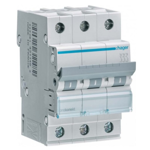 Автоматический выключатель Hager MCN325 6кА C 25A 3P