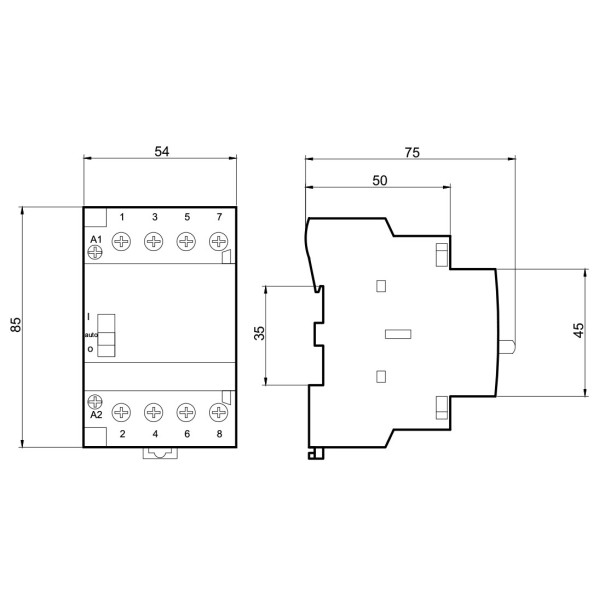 Магнитный пускатель Promfactor MCF3i 63A 4NO 230В (MCF3i6340230) - фото №1